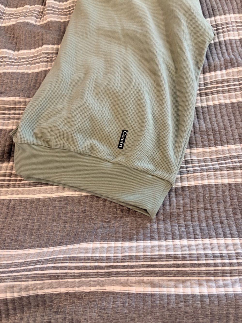 Nwot Comfrt Light Sage Green Waffle Lounge Set Top & Pants Women’s Plus Size 3x - Picture 2 of 9